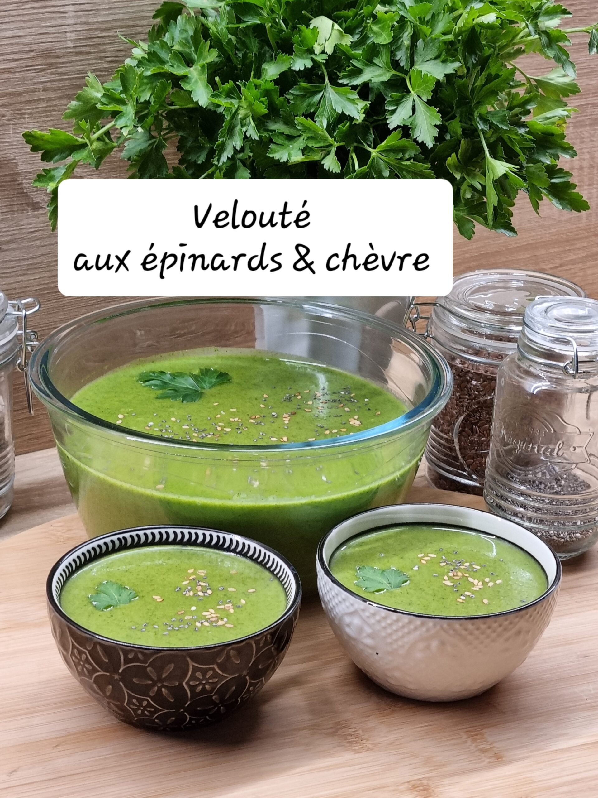 Veloute epinards et chevre